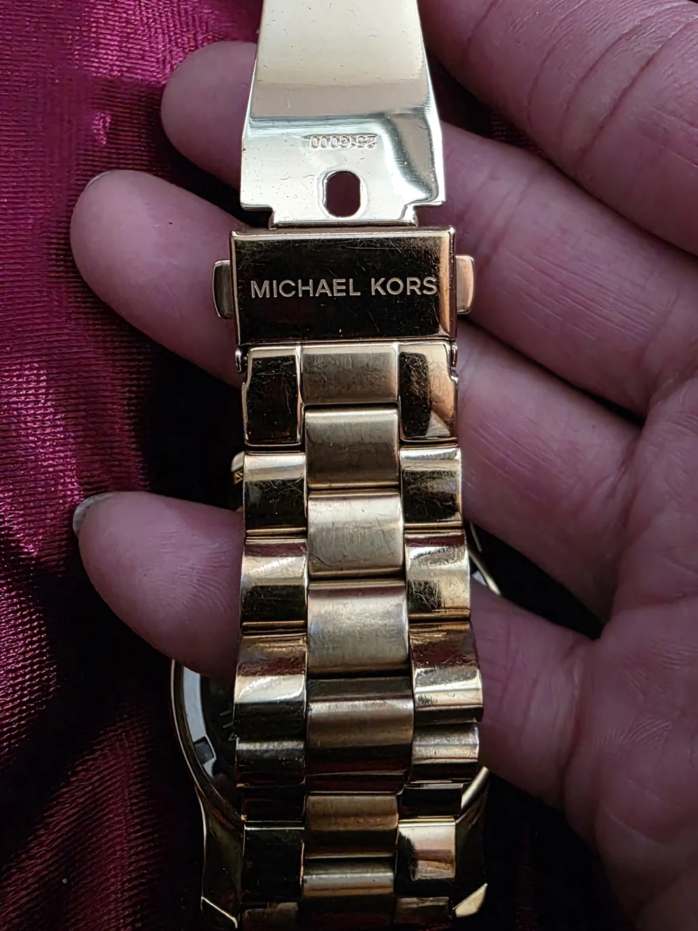 Michael Kors Womens  Gold Bracelet Watch with Pink Dial